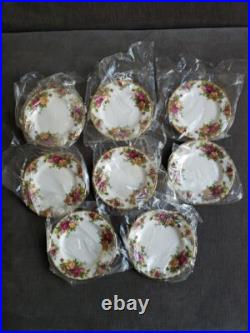 New 8 Royal Albert Old Country Roses 6 1/4 Bread Plates with Gold Trim England New 8 Royal Albert Old Country Roses 6 1/4 Bread Plates with Gold Trim England