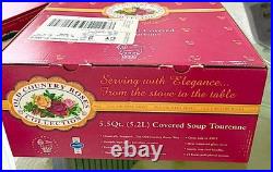 New In Box! Rare! Stunning! Royal Albert Old Country Roses 5.2L Soup Tourenne