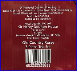 New Royal Albert OLD COUNTRY ROSES Teapot-Sugar-Creamer 3 PC. Tea Completer Set