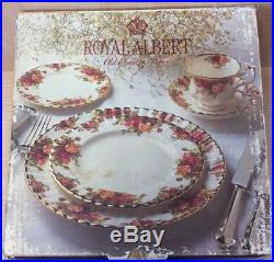 New Royal Albert Old Country Roses 20 Piece Fine Bone China Dinnerware Set