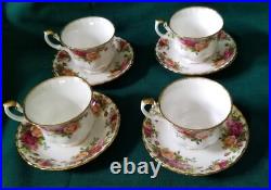 New Royal Albert Old Country Roses Tea Pot Creamer Sugar Bowl 4 Cups & Saucers New Royal Albert Old Country Roses Tea Pot Creamer Sugar Bowl 4 Cups & Saucers