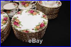 New Vintage Made In England Royal Albert Old Country Roses Service For 12+ Servi