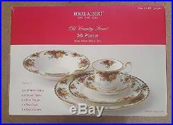 New in Box Royal Albert Old Country Roses 20 Piece China Dinnerware Set for 4 New in Box Royal Albert Old Country Roses 20 Piece China Dinnerware Set for 4