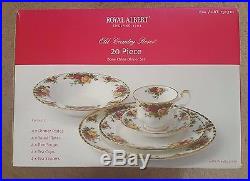 New in Box Royal Albert Old Country Roses 20 Piece China Dinnerware Set for 4