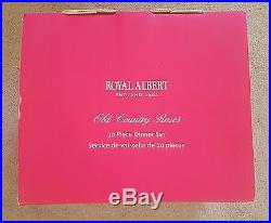 New in Box Royal Albert Old Country Roses 20 Piece China Dinnerware Set for 4