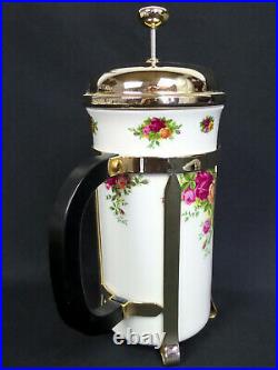 OLD COUNTRY ROSES CAFETIERE, 1st QUALITY, VGC, 1993-02, ENGLAND, ROYAL ALBERT