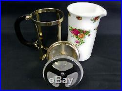 OLD COUNTRY ROSES LARGE CAFETIERE, 1st QUALITY, VGC, 1993-2002, ROYAL ALBERT