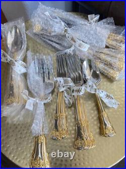 OLD COUNTRY ROSES Royal Albert 8 Place Settings & Hostess Set Stainless Flatware