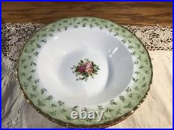 OLD COUNTRY ROSES SOUP SALAD BOWL GREEN RIM NWT HARD TO FIND 8 Set 4