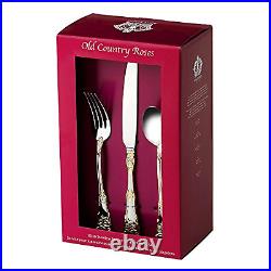 Old Country Roses 20-Piece Flatware Set, Golden Visit The Royal Albert Store