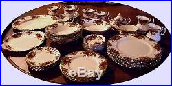 Old Country Roses 49 Piece set Royal Albert Dinnerware serves 6+ extras