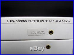 Old Country Roses 6 Gold Plated Tea Spoons, Knife, Jam Spoon, Vgc, Royal Albert