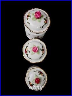 Old Country Roses Canister Set 3 Piece withLidsRoyal AlbertBone China