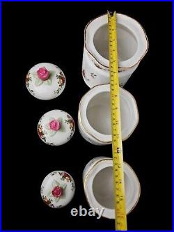 Old Country Roses Canister Set 3 Piece withLidsRoyal AlbertBone China