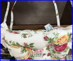 Old Country Roses Chair Cushions Double Sided Reversible NEW Perfect Condition
