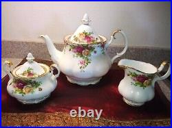Old Country Roses Fine Bone China 3 Piece Tea Set Plus Extras