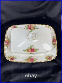 Old Country Roses Rectangular Covered Butter Dish by Royal Albert