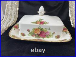 Old Country Roses Rectangular Covered Butter Dish by Royal Albert