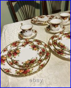 Old Country Roses Royal Albert Bone China 8 Place Settings Complete