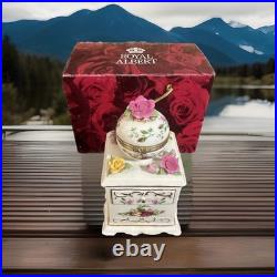 Old Country Roses Royal Albert Bone China Musical Coffee Grinder Down By Old Mil