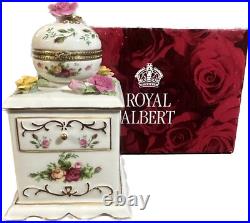 Old Country Roses Royal Albert Bone China Musical Coffee Grinder Down By Old Mil