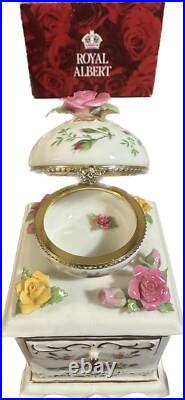 Old Country Roses Royal Albert Bone China Musical Coffee Grinder Down By Old Mil