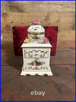 Old Country Roses Royal Albert Bone China Musical Coffee Grinder Down By Old Mil
