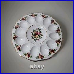 Old Country Roses, Royal Albert Egg Platter, Platter Plate, Gold Trim, Stunning Old Country Roses, Royal Albert Egg Platter, Platter Plate, Gold Trim, Stunning