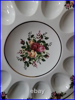 Old Country Roses, Royal Albert Egg Platter, Platter Plate, Gold Trim, Stunning Old Country Roses, Royal Albert Egg Platter, Platter Plate, Gold Trim, Stunning