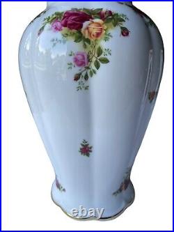 Old Country Roses Royal Albert Large Tall Vase 12 Bone China Never Used Mint