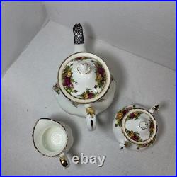 Old Country Roses Royal Albert Teapot Sugar & Creamer Set Bone China