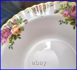 Old Country Roses Soup/Salad Rimmed Bowl 8 SET OF 4 Royal Albert Bone China