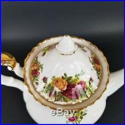Original 1962 Run Royal Albert Old Country Roses Teapot 2002 Creamer Sugar Set