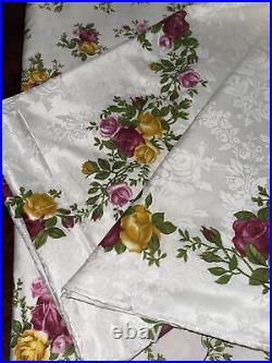 Pair Of Royal Albert Old Country Roses Tablecloths 60 X 84 Oblong & 60 X 104