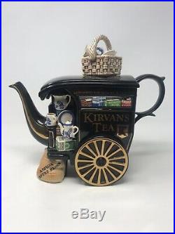 Paul Cardew Blue Old Country Roses Kirvans Teapot Tea Carriage 13149 Ceramic