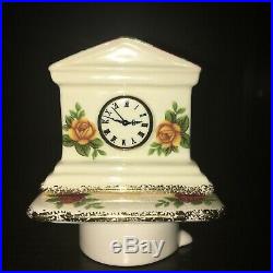 Paul Cardew Royal Albert Chintz Old Country Roses Fireplace Teapot Clock Book