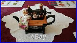 Paul Cardew design Royal Doulton Old Country Rose Sewing Machine TEAPOT LARGE