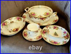Pickup Only 65 Pc 1962 Royal Albert Old Country Roses Bone China Dinner, Tea Set