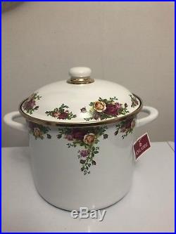 RARE New with tag Royal Albert old country roses lidded pot