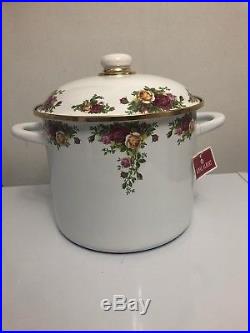 RARE New with tag Royal Albert old country roses lidded pot