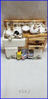 RARE Paul Cardew Old Country Roses Royal Albert Kitchen Sink Teapot