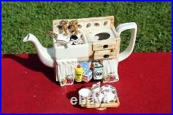 RARE Paul Cardew Old Country Roses Royal Albert Sink Co. Kitchen Sink Teapot