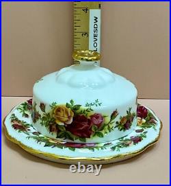 RARE ROYAL ALBERT OLD COUNTRY ROSES ENGLAND COVERED BUTTER DISH With TEA TRIVET RARE ROYAL ALBERT OLD COUNTRY ROSES ENGLAND COVERED BUTTER DISH With TEA TRIVET