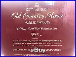 RARE! Royal Albert Old Country Roses 20 Piece Dinnerware Set in Original Box