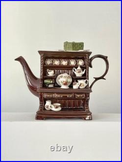 RARE Royal Albert Old Country Roses China Cabinet Welch Hutch Decorative Teapot