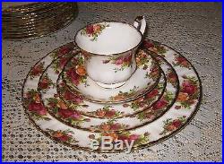 RARE! Royal Albert Old Country Roses Dining Set Settings for 12 93 items