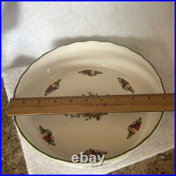RARE Royal Albert Old Country Roses Large 10 X 2.5 Scalloped Serving Bowl