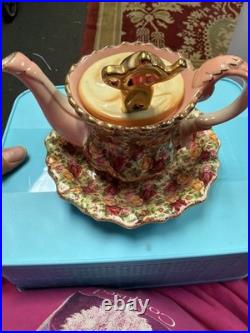 RARE Royal Albert Old Country Roses Small Chintz Cats Mini Teapot