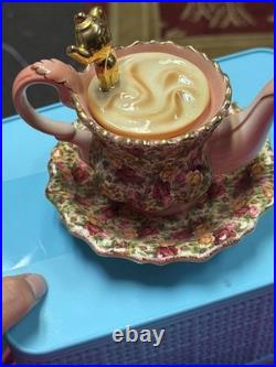 RARE Royal Albert Old Country Roses Small Chintz Cats Mini Teapot