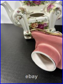 RARE VTG Royal Albert Paul Cardew Old Country Roses Teapot 1962 Teddy Bear Chair RARE VTG Royal Albert Paul Cardew Old Country Roses Teapot 1962 Teddy Bear Chair